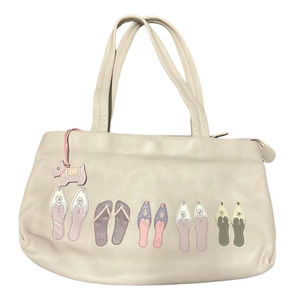 Radley London Cream Shoulder Bag with Flip-Flop Design